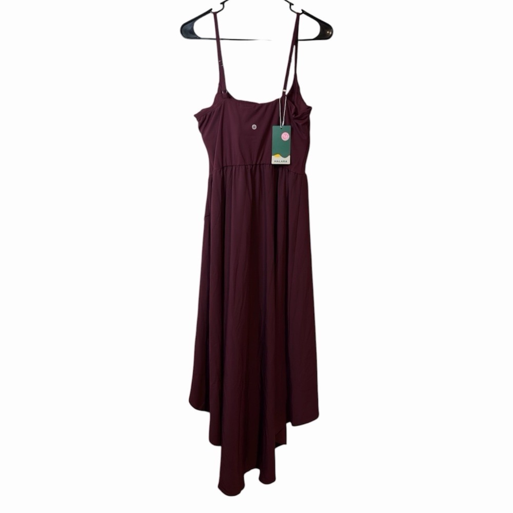 Halara Breezeful High Low 2-Piece Flowy Midi Casual Dress And Shorts Size L NWT